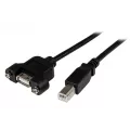 StarTech.com 3 ft Panel Mount USB Cable A to B - F M