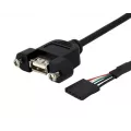 StarTech.com 1ft USB 2.0 PANEL Mount A to Motherboard Header Cable - F/F