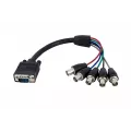 StarTech.com 1 ft Coax HD15 VGA to 5 BNC RGB Monitor Cable - M/F