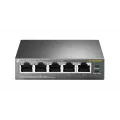 TP-Link 5-Port Gigabit Desktop Switch with 4-Port PoE 5 Gigabit RJ45 ports including 4 PoE ports 56W PoE Power supply steel case