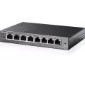 TP-Link 8-Port Gigabit Desktop PoE Easy Smart Switch 8 Gigabit RJ45 ports + 4 PoE ports55W PoE Power supply MTU/Port/Tag-basedVLAN QoS IGMP Snooping steel case