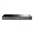 TP-Link 28-Port Gigabit Easy Smart Switch with 24-Port PoE+ PORT: 24x Gigabit PoE+ Ports 2x Gigabit Non-PoE Ports 2x Gigabit SFP Slots SPEC: 802.3at/af 250 W