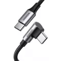 Ugreen USB-C 2.0 naar USB-C 2.0 90o Hoek2m 5A