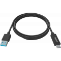 Vision audio visual 1m Black USB-C to USB-3.0A Cable