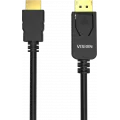 Vision audio visual 2m Black DP to HDMI cable