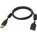 Vision audio visual 2m Black USB 2.0 extension cable