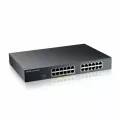 ZyXEL GS1915-24EP 24-port GbE 12 port PoE 130 Watt 802.3at rackmount fanless Smart hybrid mode Switch standalone or NebulaFlex Cloud