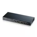 ZyXEL GS1900-8. 8 port GbE L2 smart switch. desktop. fanless