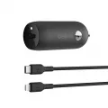 Belkin 30W USB PD Car Charger With PPS W/PVC C-LTG 1m Black