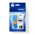 Brother LC421VAL Black Cyan Magenta and Yellow Ink Cartridges Multipack. Each cartridge prints up to 200 pages with DR Security Tag