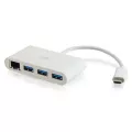 C2G Cables To Go USB-C Ethernet And 3-Port USB Hub White