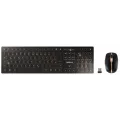 Cherry DW 9000 SLIM - Rechargeable Wireless Desktop - Keyboard and Mouse Set - USB/Bluetooth - BLACK (EU) US-Englisch w. EURO Symbol