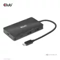 Club 3D USB Gen2 Type-C to Dual DisplayPort 4k60Hz 7-in-1 Portable Dock