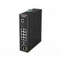 D-Link 12 Port L2 Industrial Smart Managed Switch with 10 x 1GBaseT(X) ports (8 PoE 240W) & 2 x SFP ports