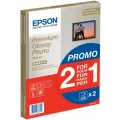 Epson Premium Glossy Photo Paper, A4, 255g/m2, 15 vel 2-pack (Buy One, Get One Free)