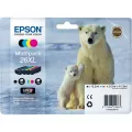 Epson 26XL Series 'Polar bear' multipack containing 4 ink cartridge: black (T2621). cyan (T2632). magenta (T2633). yellow (T2634). in RS blister pack (with RF+AM tags