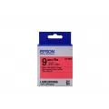 Epson Label Cartridge Pastel LK-3RBP Black/Red 9mm (9m)